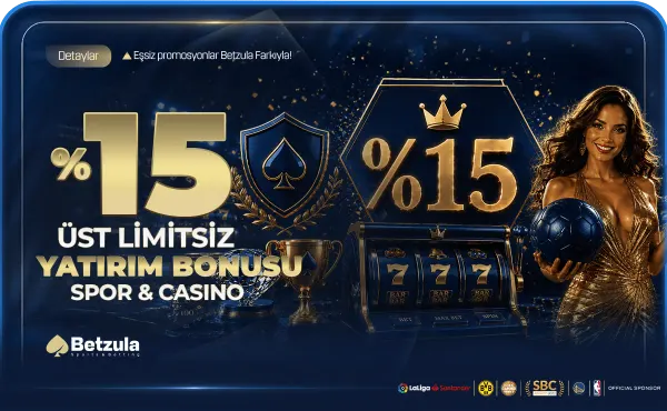 Betzula %15 üst limitsiz yatırım bonusu
